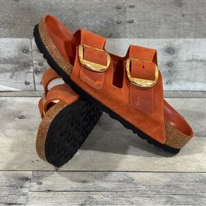 Birkenstock Arizona Women’s Big Buckle Slide Sandal - Burnt Orange - Sz-7-7.5
